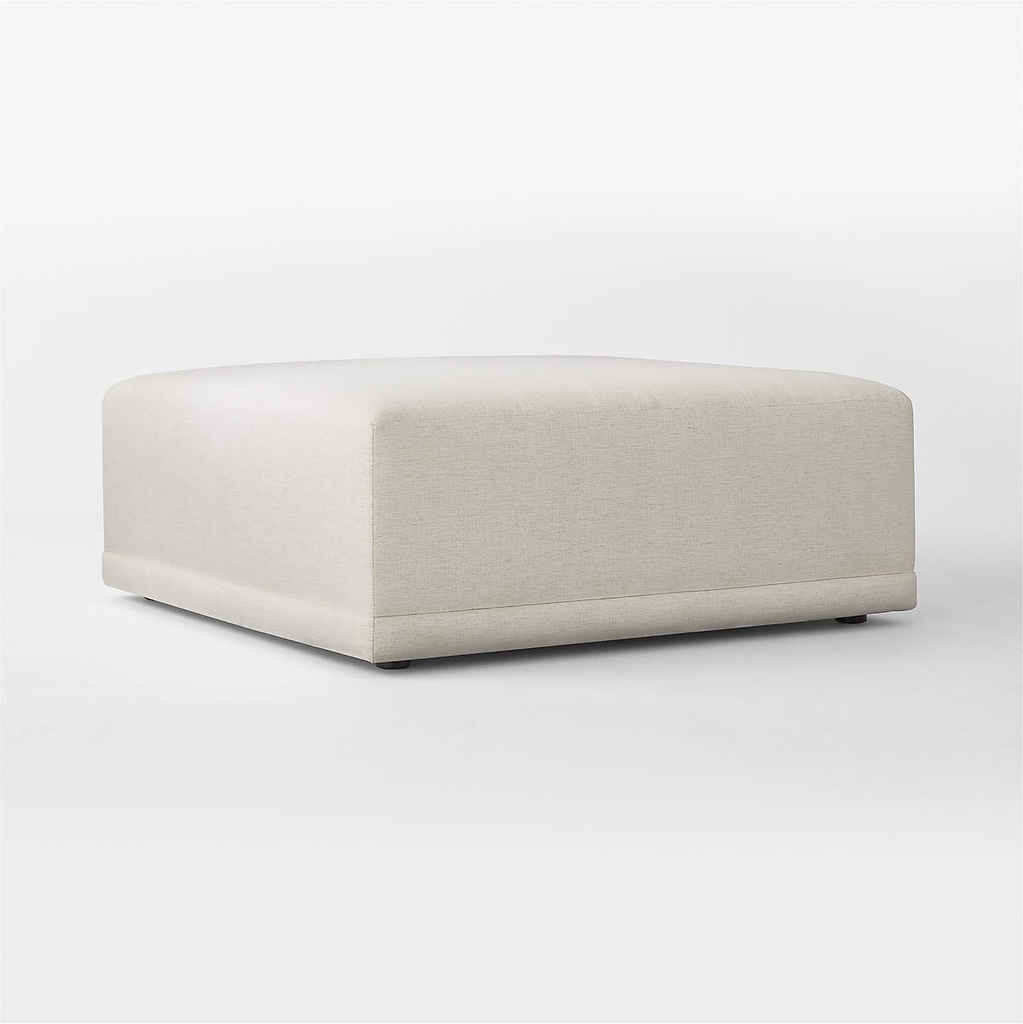 Arctic White Velvet Seating Ottoman