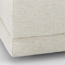 Arctic White Velvet Seating Ottoman