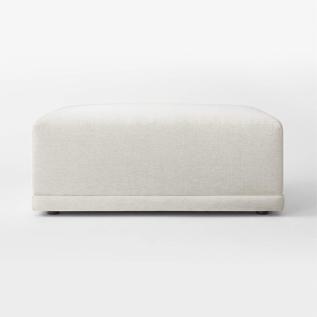 Arctic White Velvet Seating Ottoman