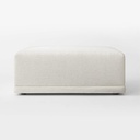 Arctic White Velvet Seating Ottoman