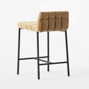 Golden Elegance Tufted Counter Stool