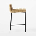 Golden Elegance Tufted Counter Stool