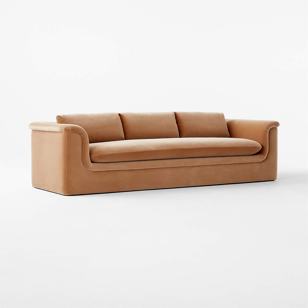 Mocha Majesty Velvet Sofa