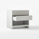 Silver Luster High-Gloss Nightstand