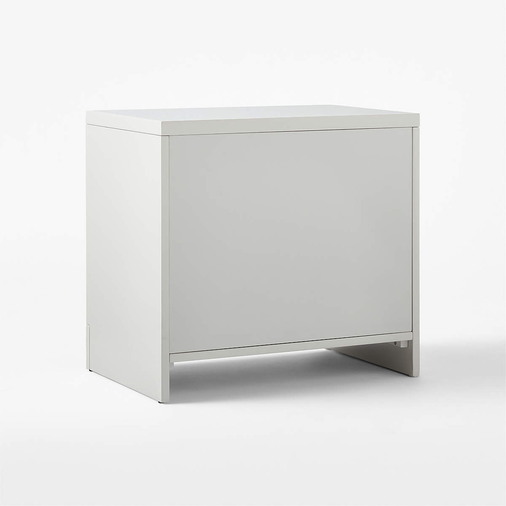 Silver Luster High-Gloss Nightstand