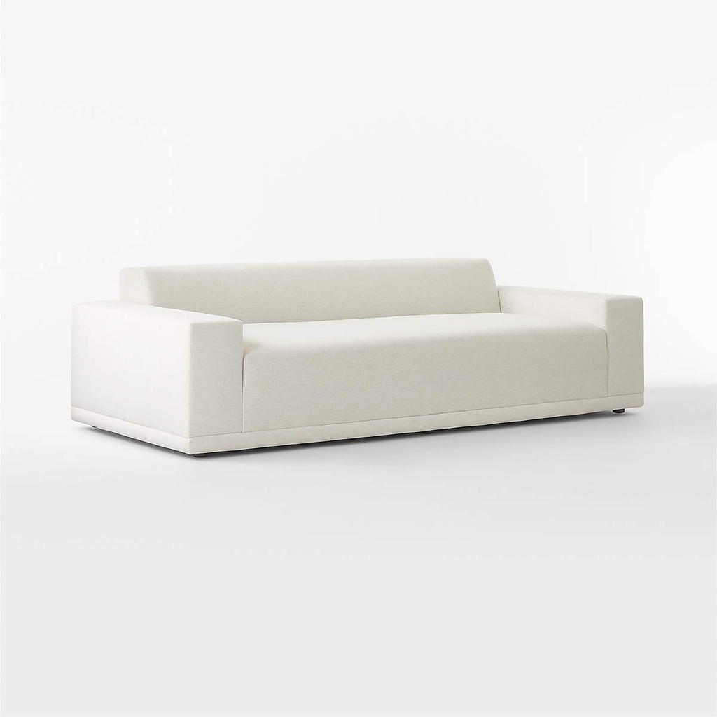 Crisp Linen White Performance Sofa