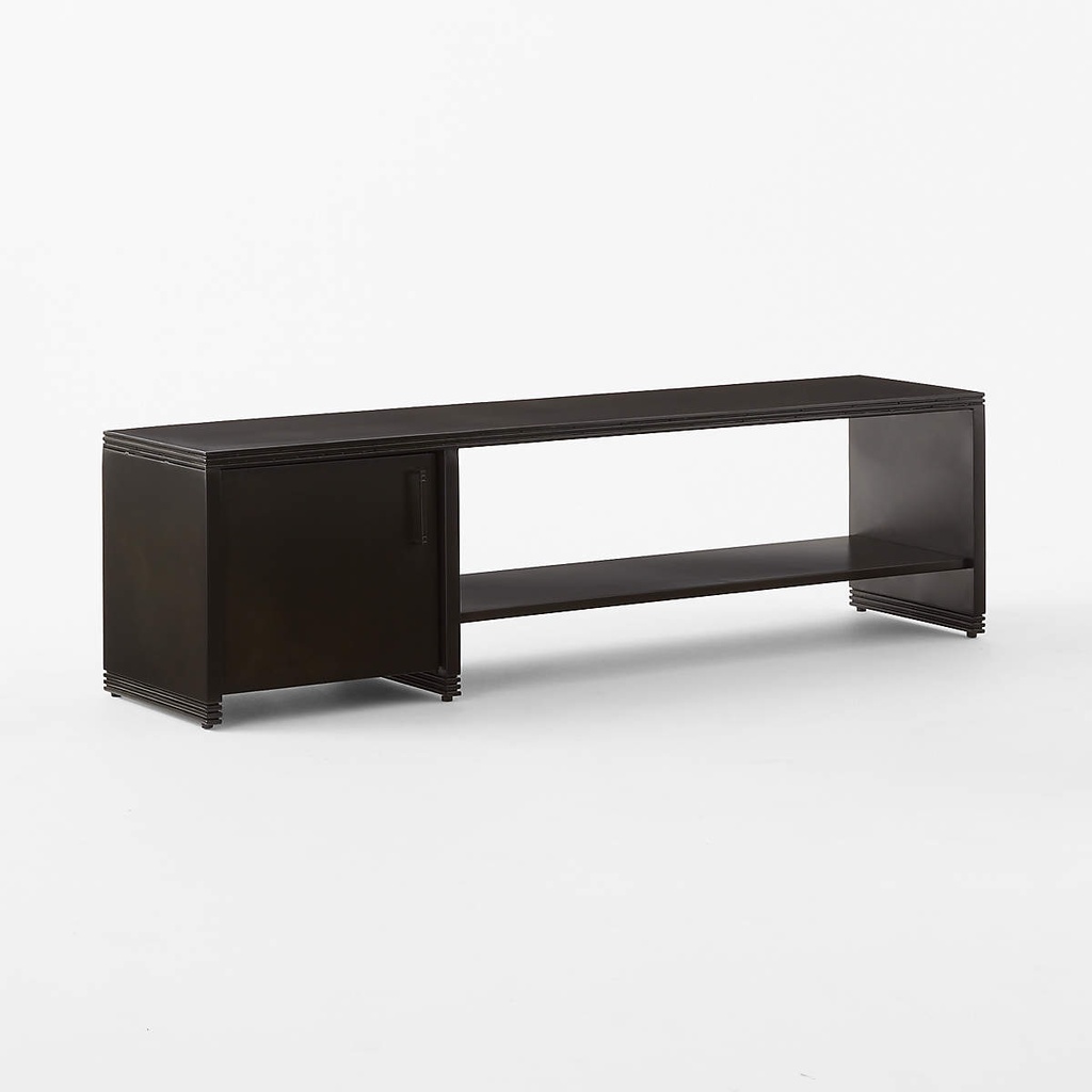 Noir Steel Shoe Storage Bench