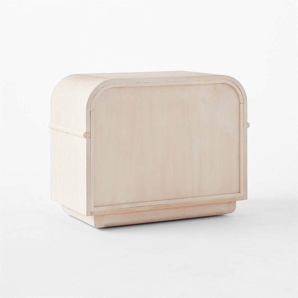 Glacier White Wood Nightstand