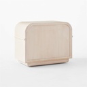 Glacier White Wood Nightstand