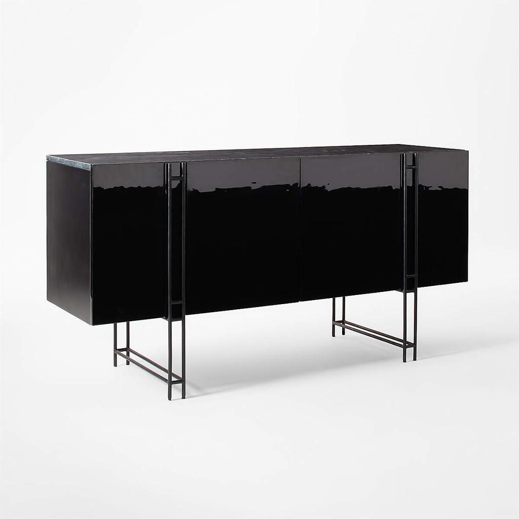 Midnight Noir Marble Credenza