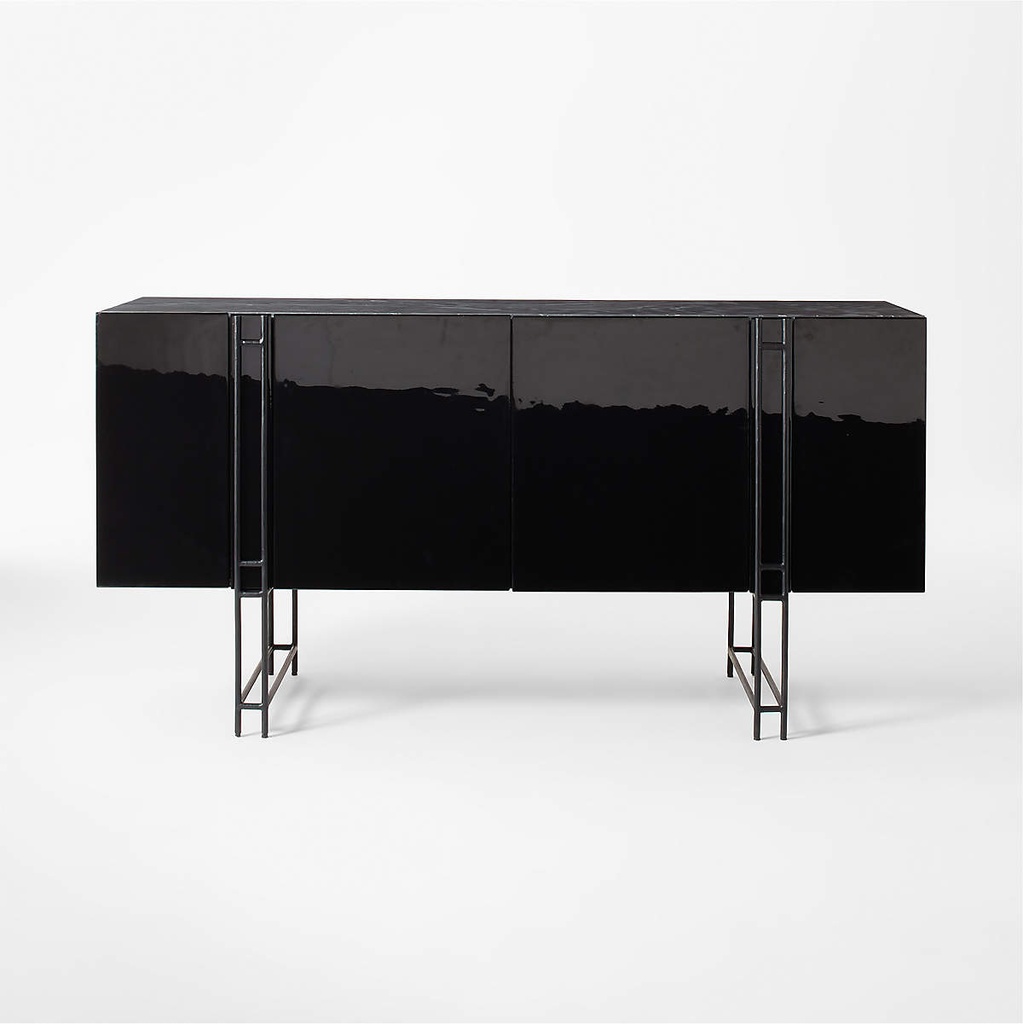 Midnight Noir Marble Credenza