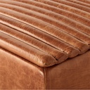 Cocoa Comfort Leather Ottoman