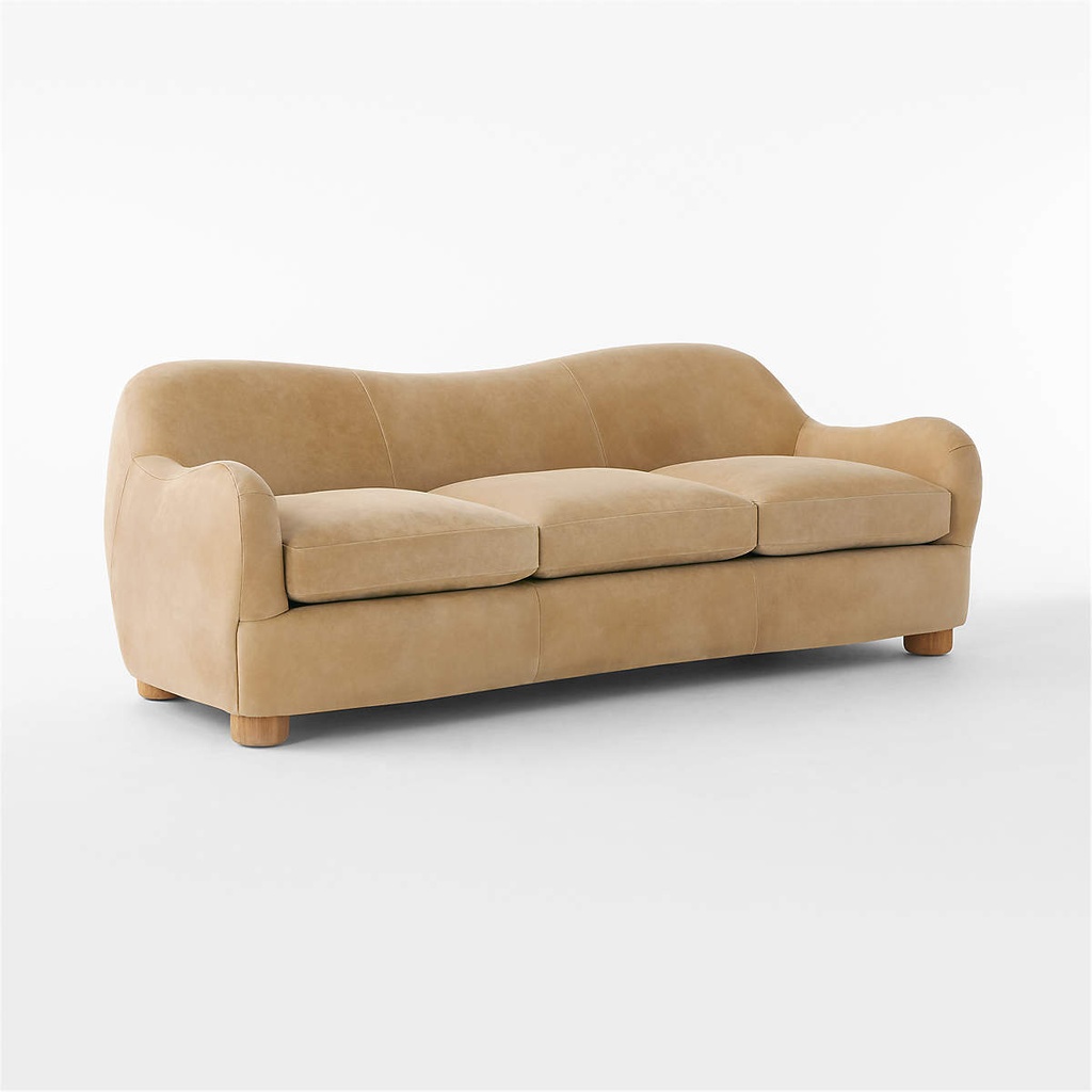 Saddle Brown Luxe Leather Sofa