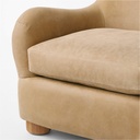 Saddle Brown Luxe Leather Sofa