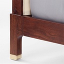 Arctic Bliss Velvet and Wood Bed