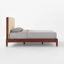 Arctic Bliss Velvet and Wood Bed