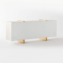 Alabaster Luxe Lacquered Credenza