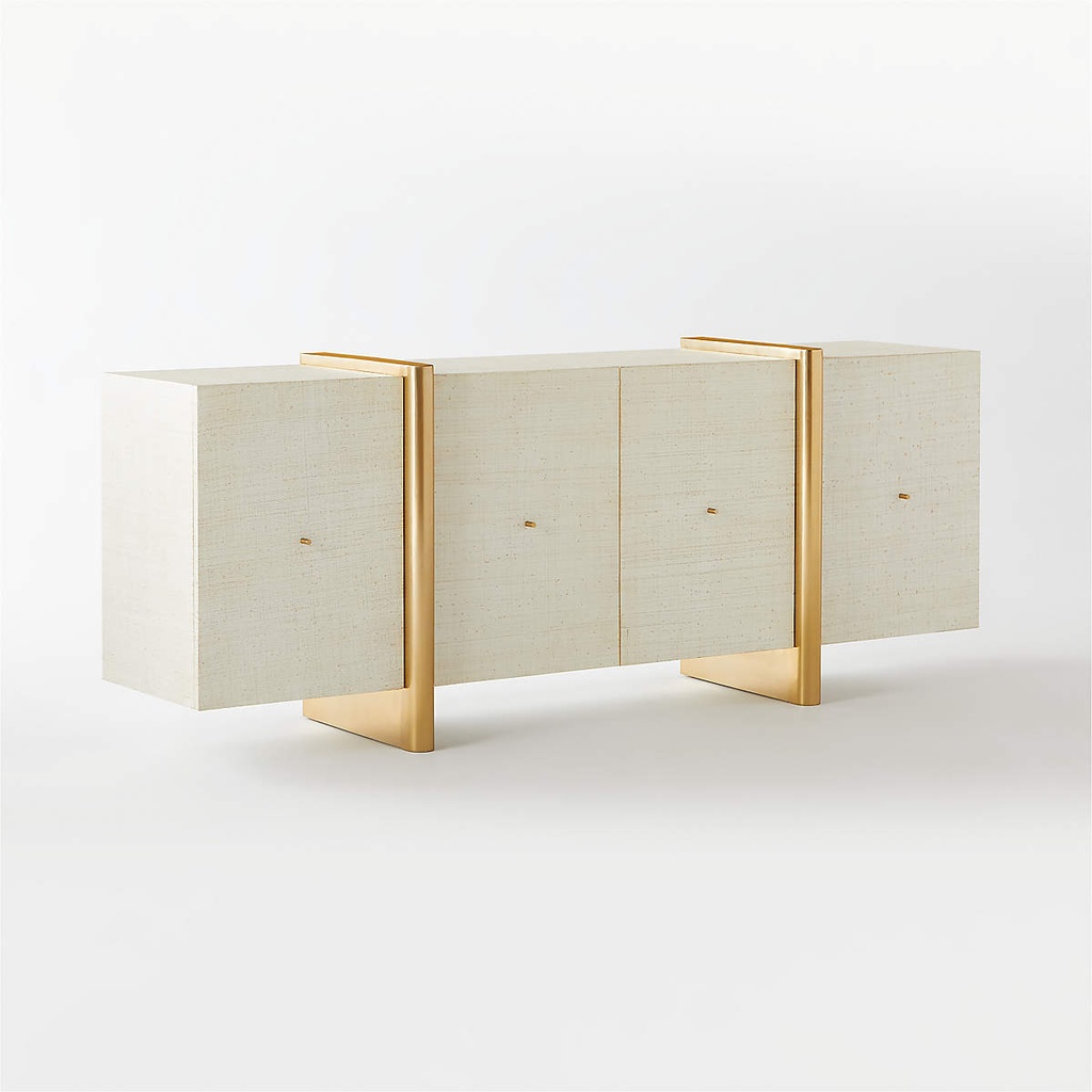 Alabaster Luxe Lacquered Credenza