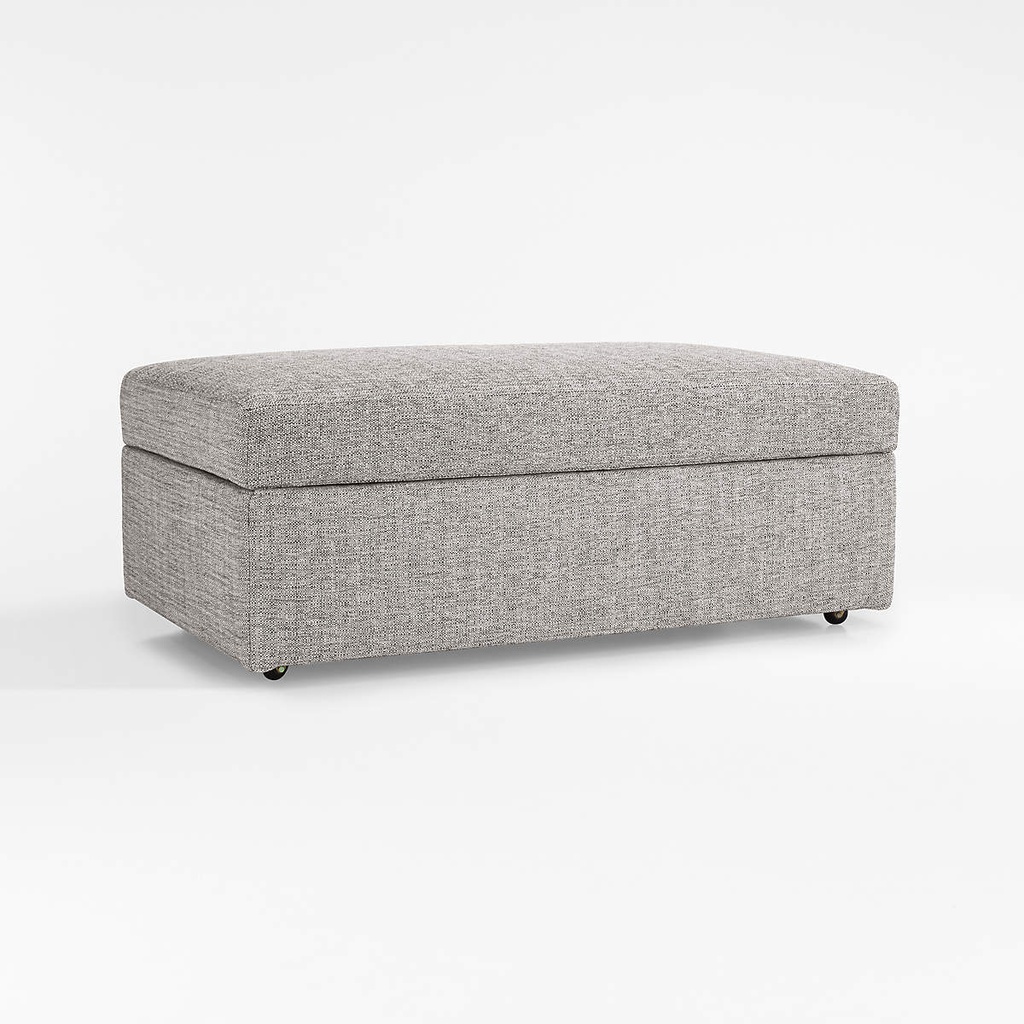 Cinematic Elegance Fabric Ottoman