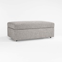 Cinematic Elegance Fabric Ottoman