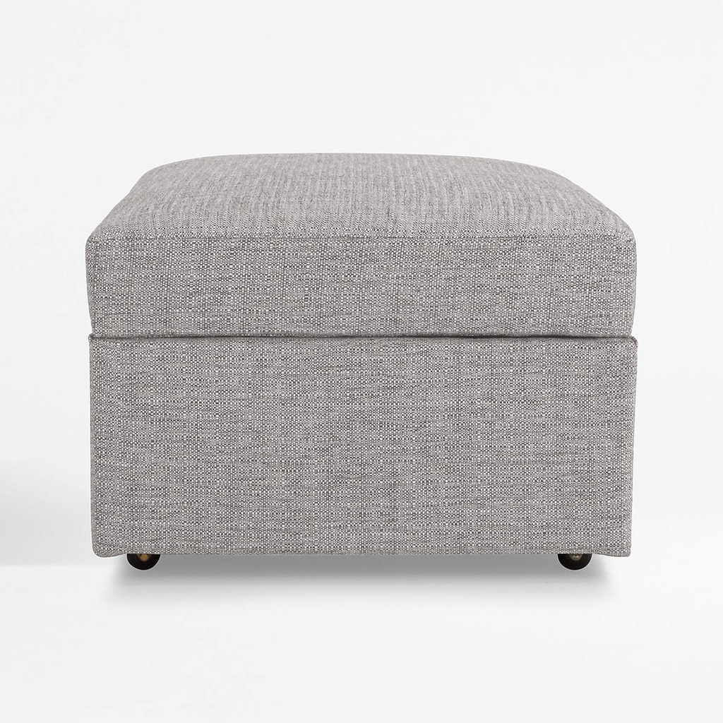 Cinematic Elegance Fabric Ottoman