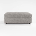 Cinematic Elegance Fabric Ottoman