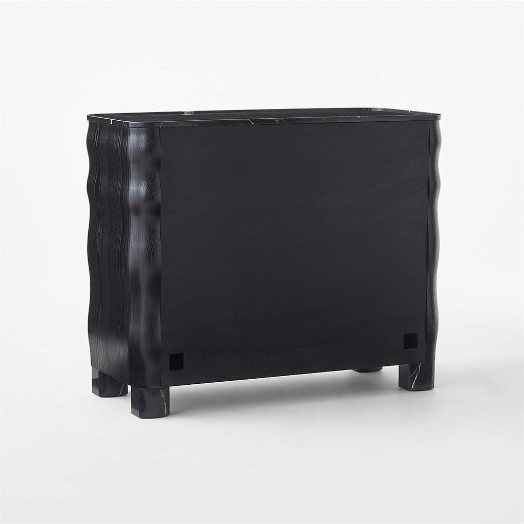 Noir Essence Black Wood Credenza