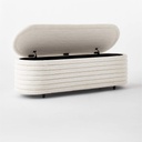 Creamy Comfort Storage Ottoman