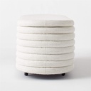 Creamy Comfort Storage Ottoman