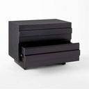 Ebony Essence Black Oak Nightstand