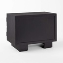 Ebony Essence Black Oak Nightstand