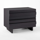 Ebony Essence Black Oak Nightstand