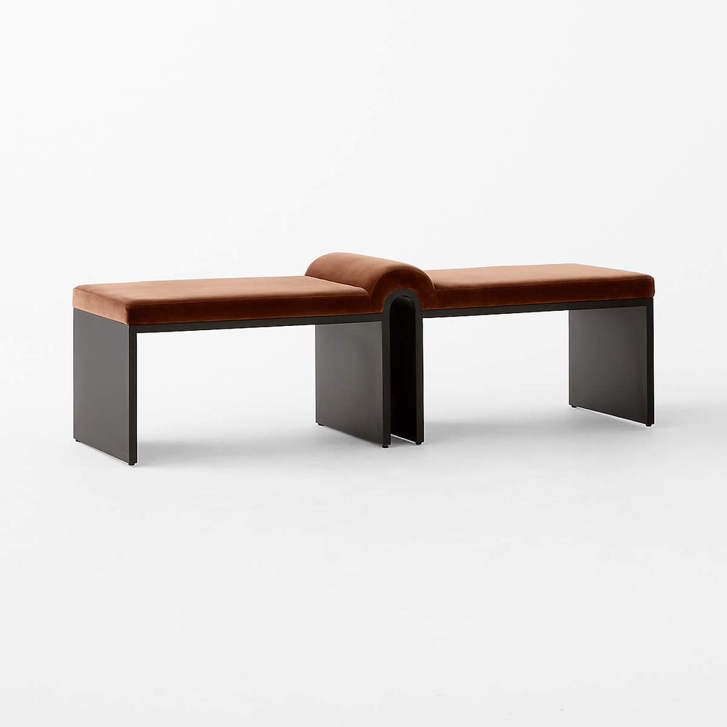 Luxe Brown Arc Bench