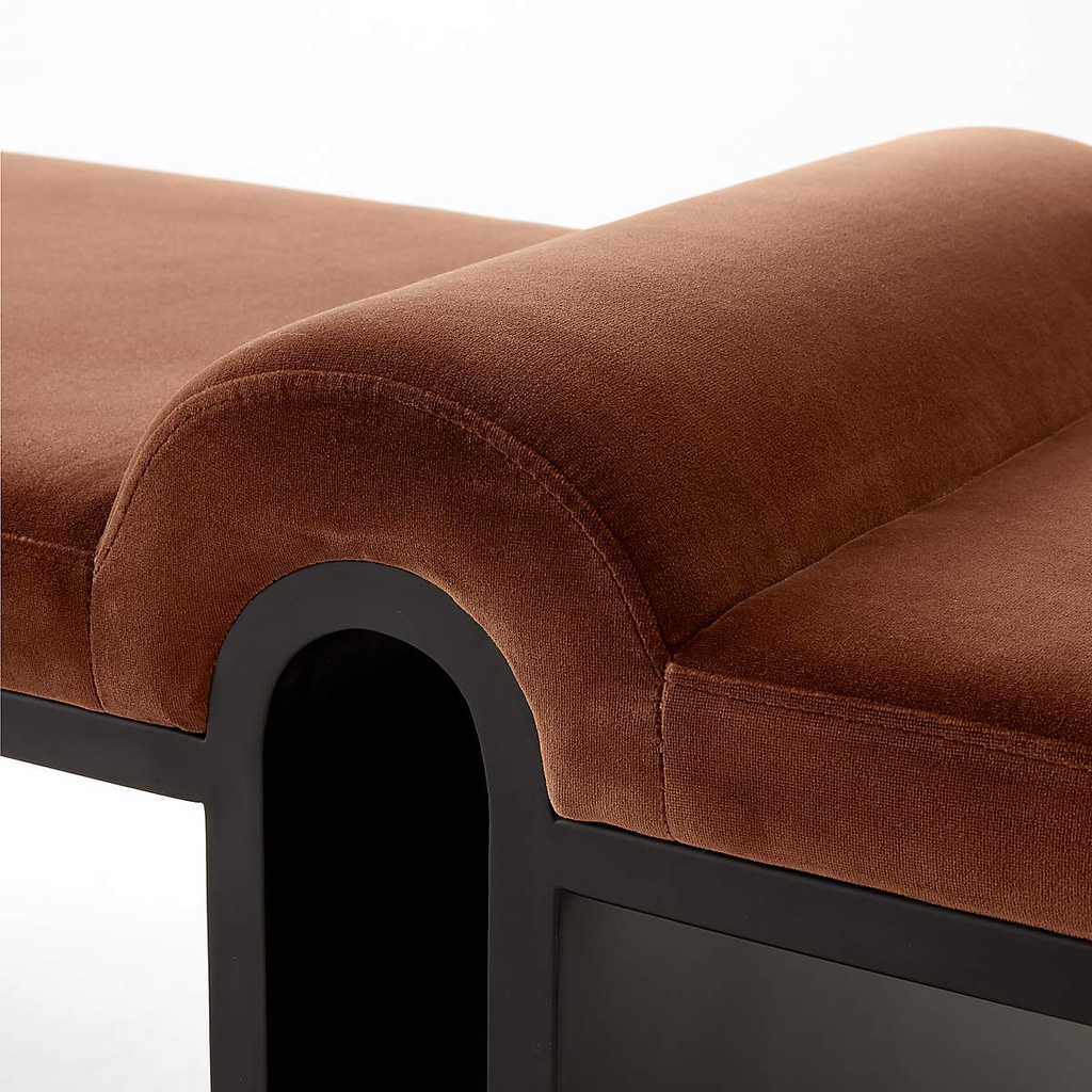 Luxe Brown Arc Bench