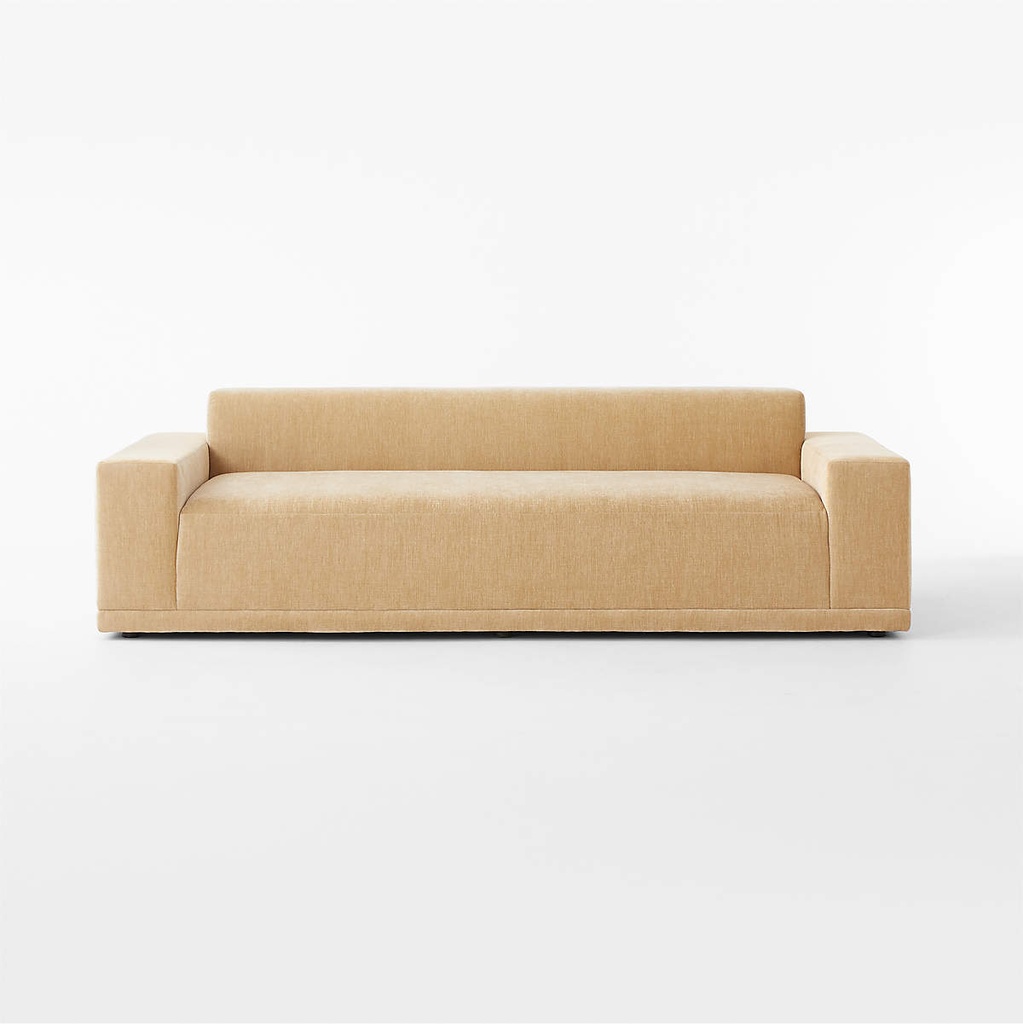 Soft Wheat Velvet Comfort Sofa