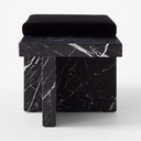 Obsidian Velvet Marble Bench