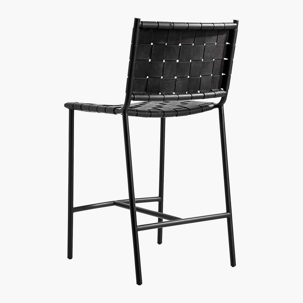 Noir Basketweave Counter Stool