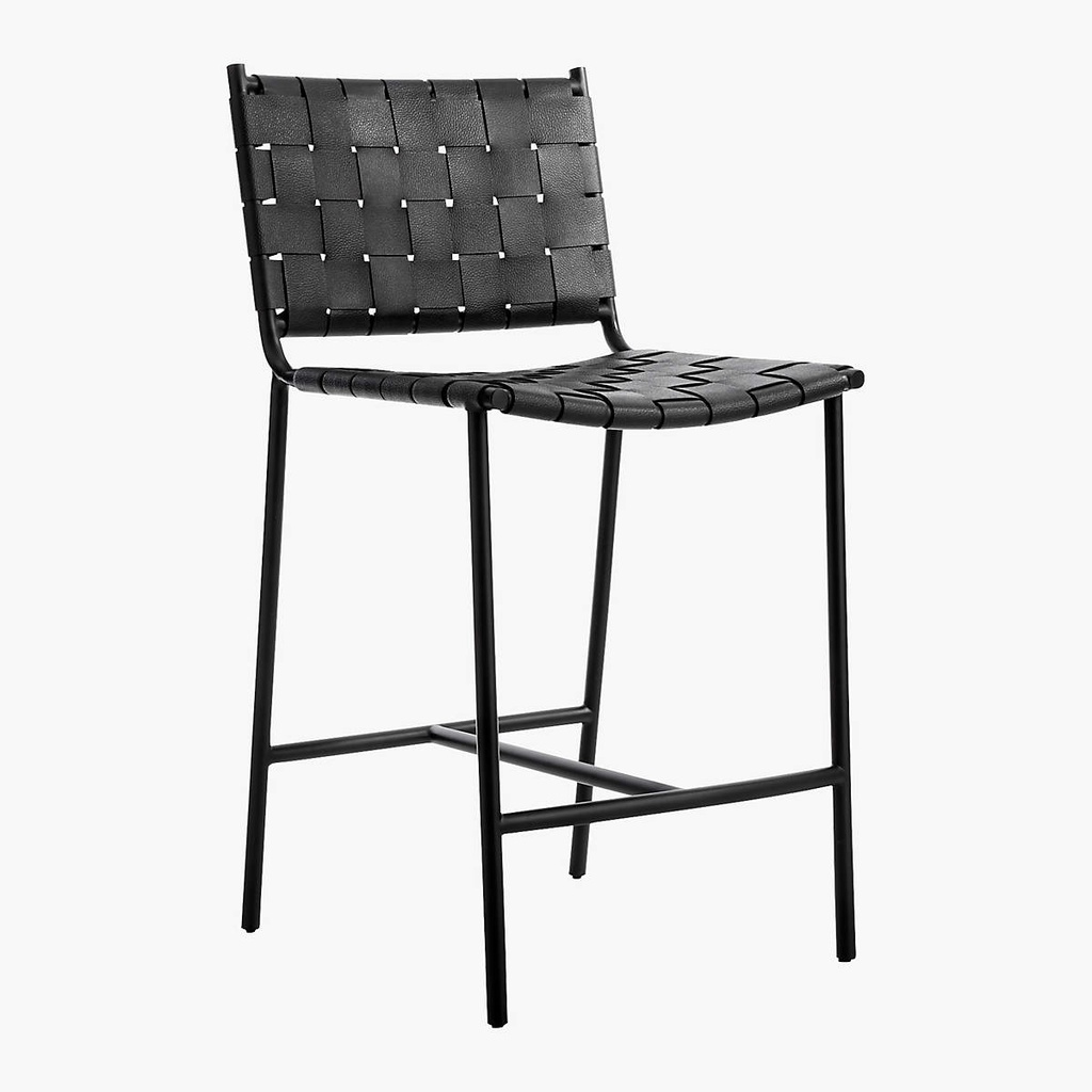 Noir Basketweave Counter Stool