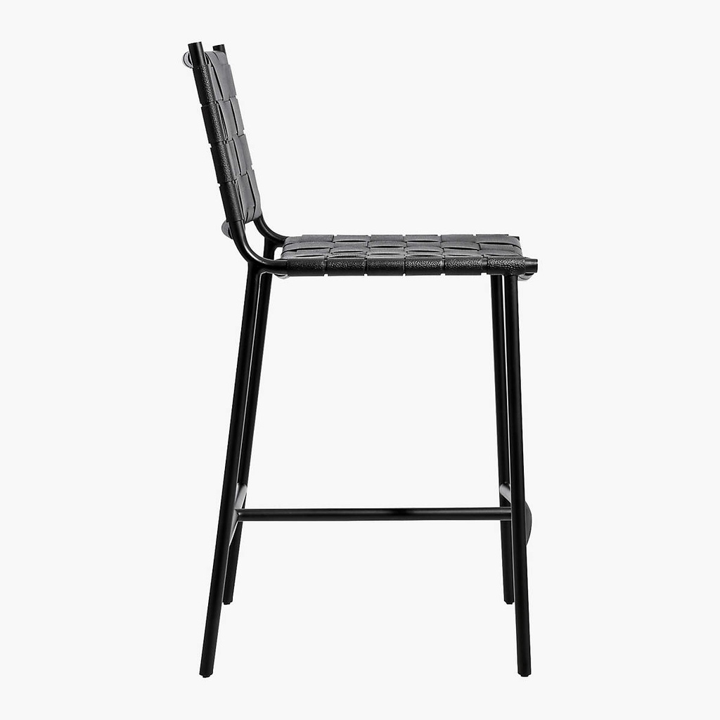 Noir Basketweave Counter Stool