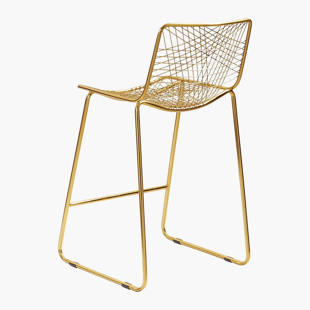 Luxe Brass Counter Height Stool