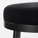 Noir Elegance Velvet Counter Stool