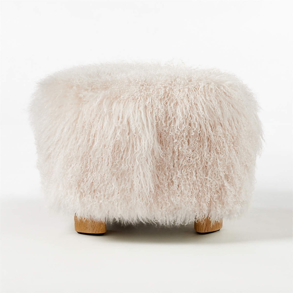 Frosty Fur Accent Ottoman