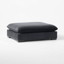 Stormy Grey Velvet Seating Ottoman