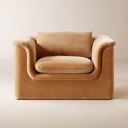 Tawny Bliss Velvet Lounge Chair