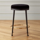 Noir Elegance Samt-Thekenhocker