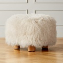 Frosty Fur Accent Ottoman