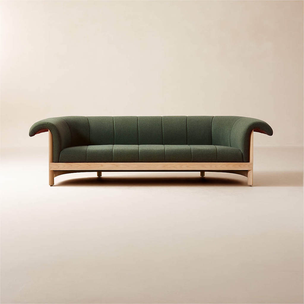 Verdant Opulence Green Sofa