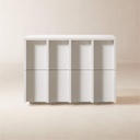 Blanc Banyan Double-Drawer Nightstand