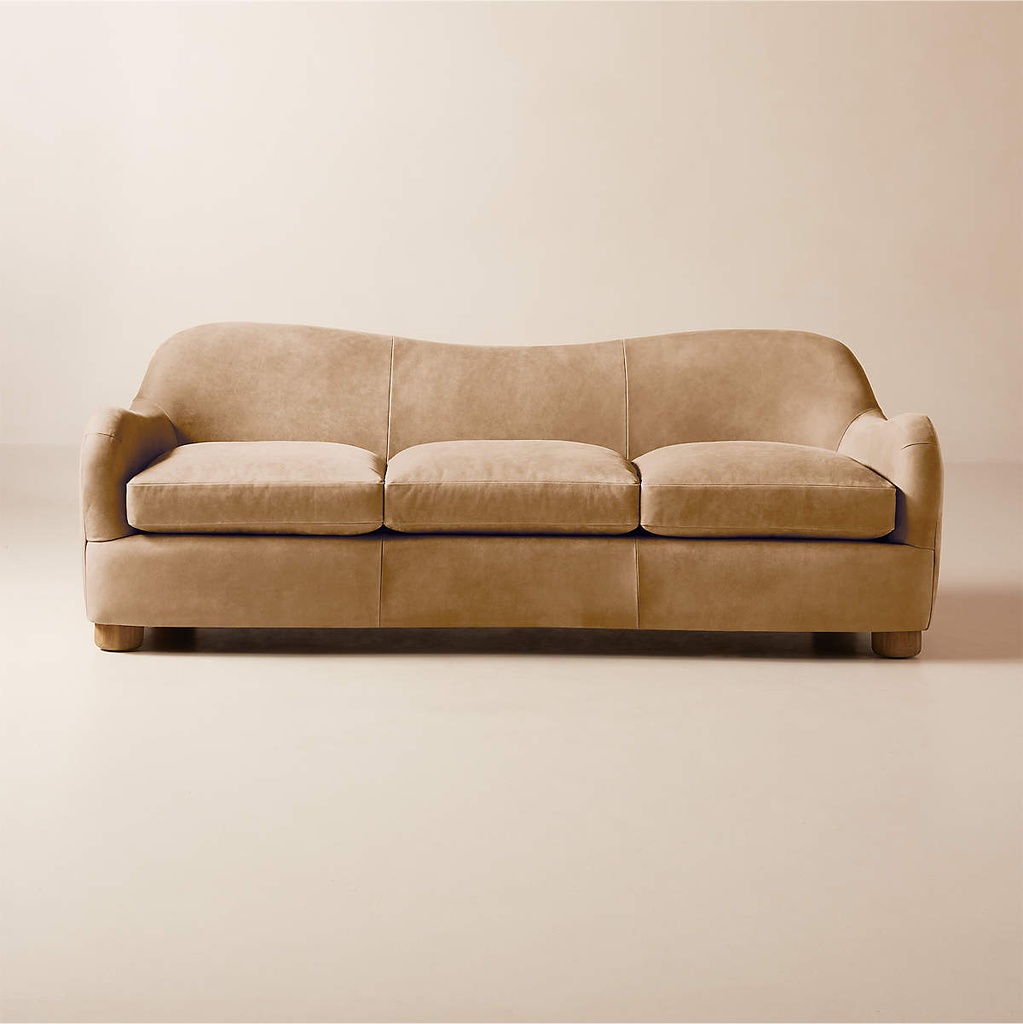 Sattelbraunes Luxus-Ledersofa