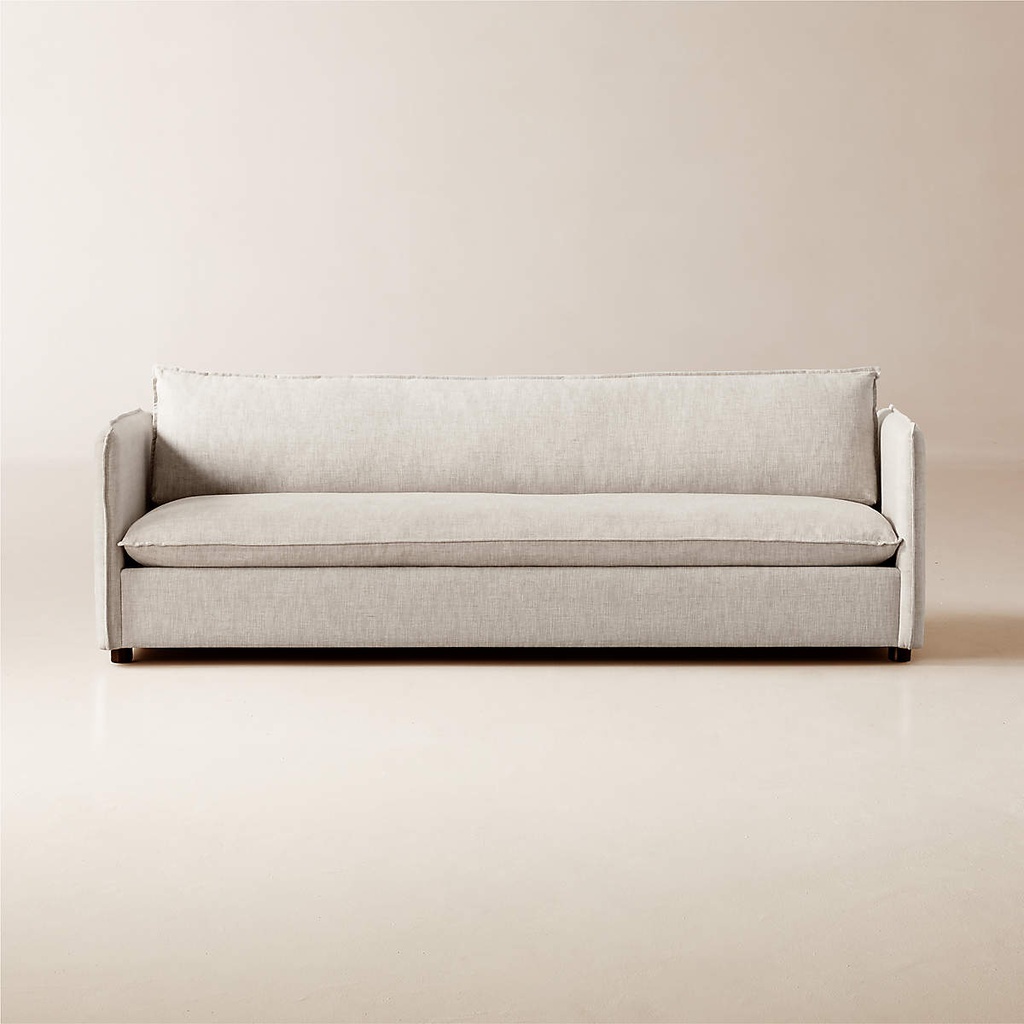 Neutrales Bliss-Sofa aus Naturleinen